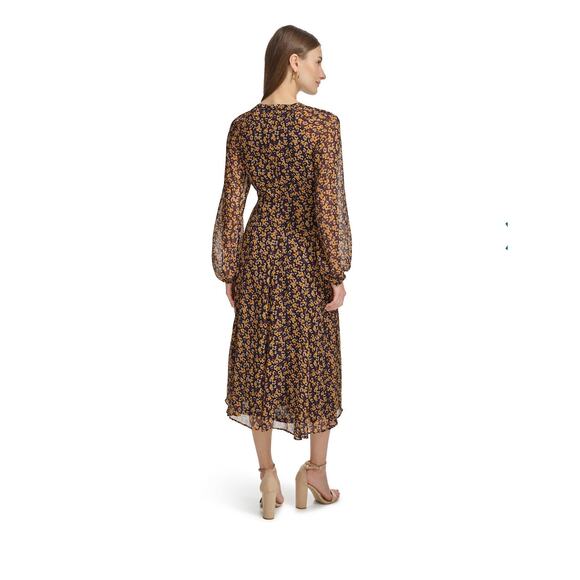 Retro Boho Cottagecore Floral Midi Dress Whimsigoth Prairie Romantic Fairycore 6 - Picture 5 of 15